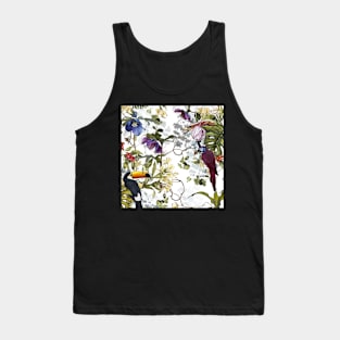 Blue Macaw and Black Toucan Tank Top